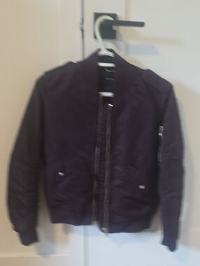 Talula Deep Burgundy Purple Bomber Jacket